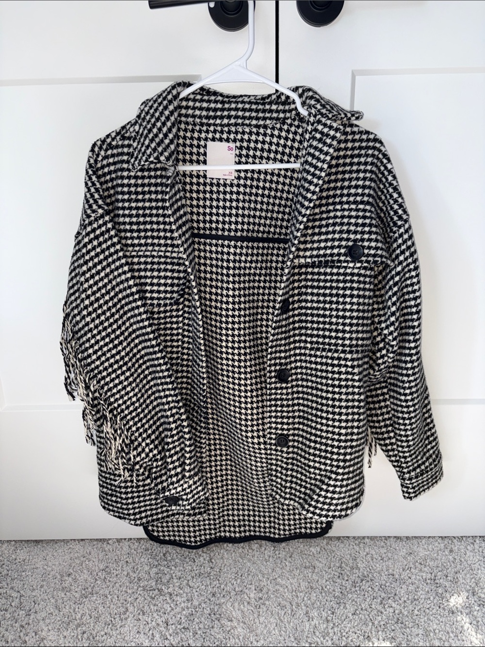 Women's Shacket Jacket - Black & White